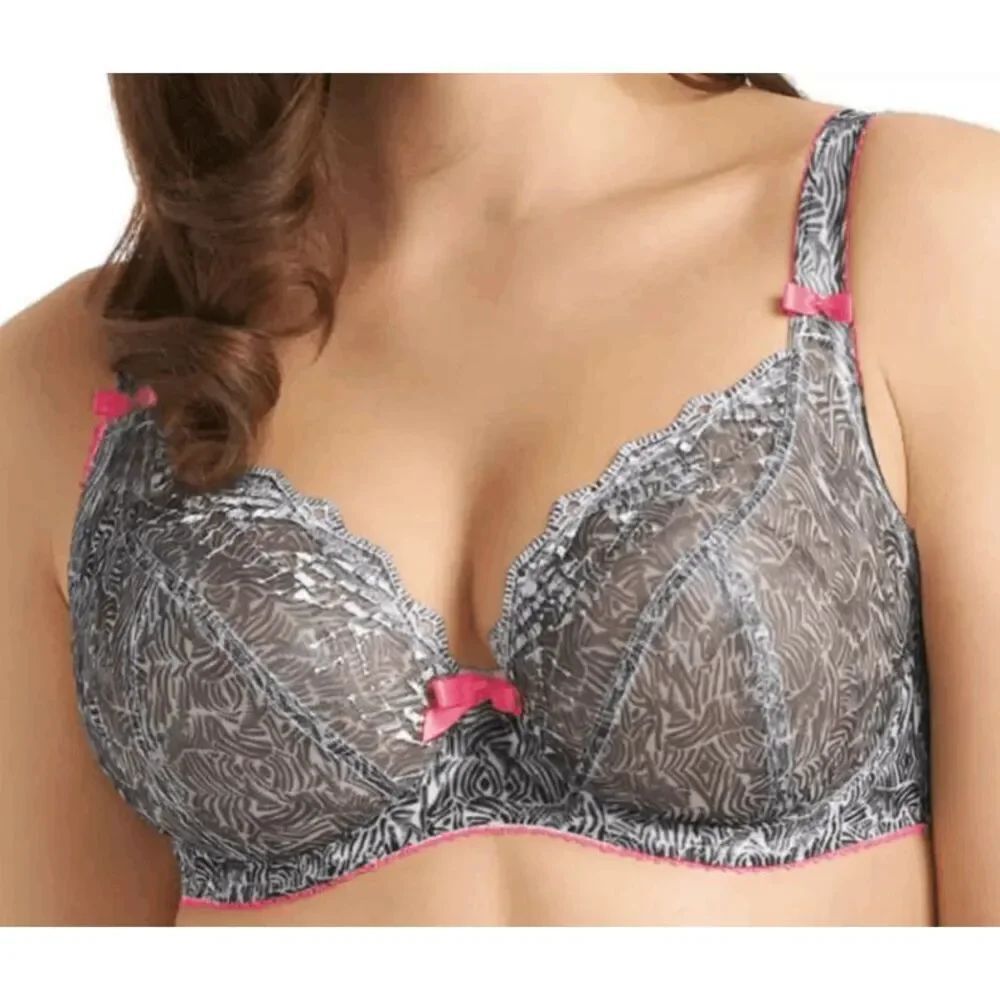 Freya Women's Jungle Fever Underwire Plunge Balcony bra size 30F/DDD
